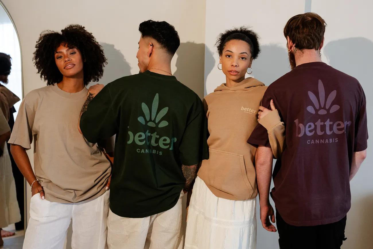 The Better Cannabis team in branded tees at the Detroit dispensary