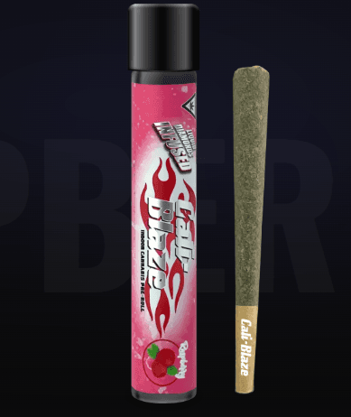 Cali Blaze -Raspberry - 1.2g Liquid Diamond Infused Pre-roll — Cali-Blaze
