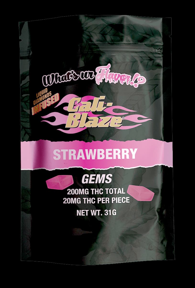 Strawberry - 200mg Gems Gummies — Cali-Blaze