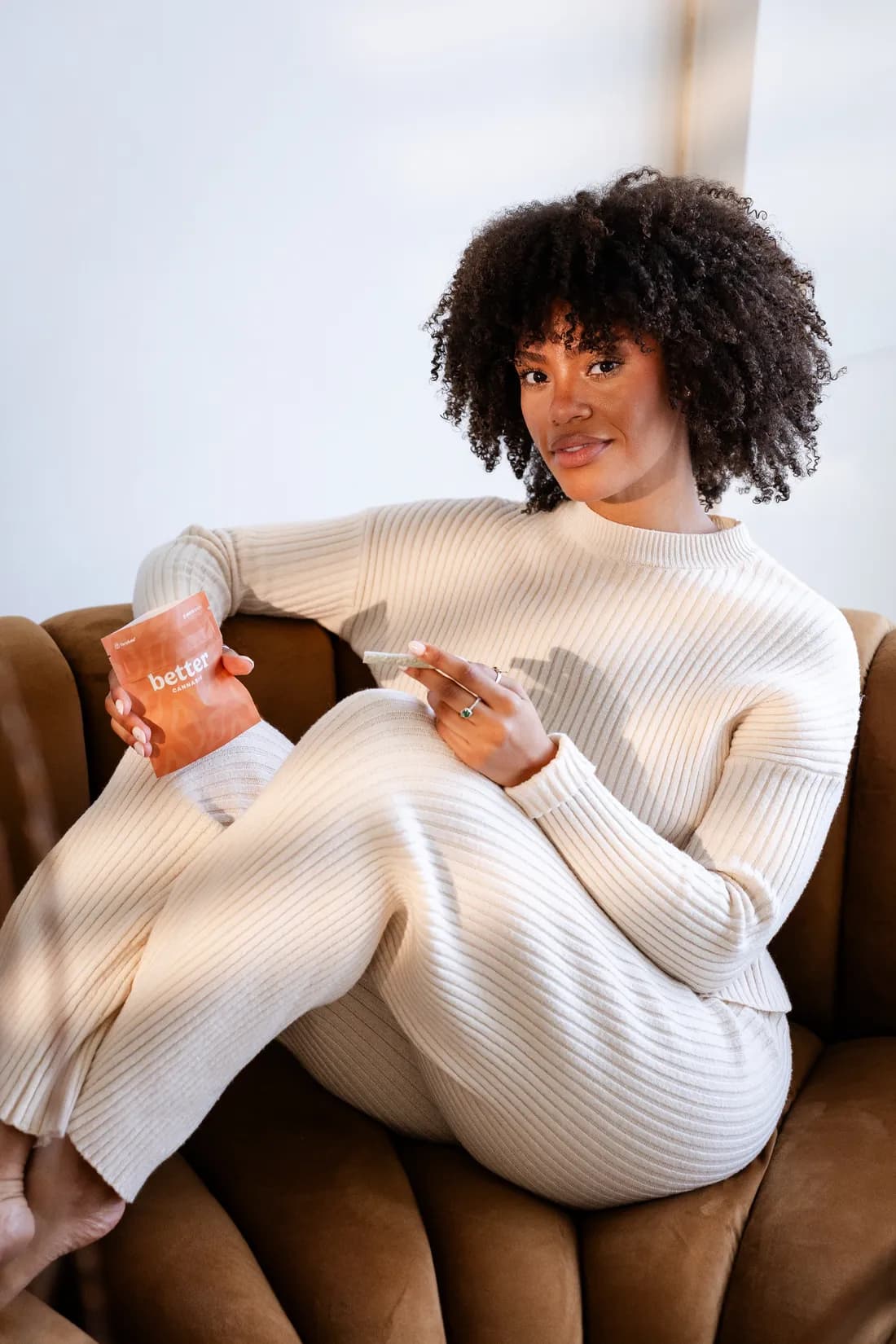 Unwinding at home with a Better Cannabis pre-roll
